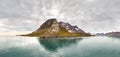Panoramic view of the Alkhornet in Svalbard, Norway
